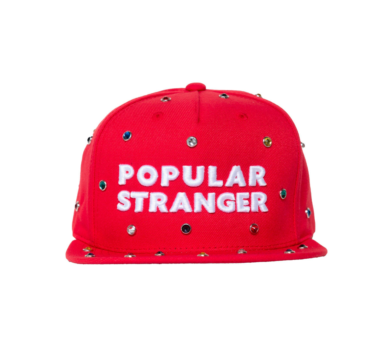 Popular Stranger Bejeweled Hat (Red)