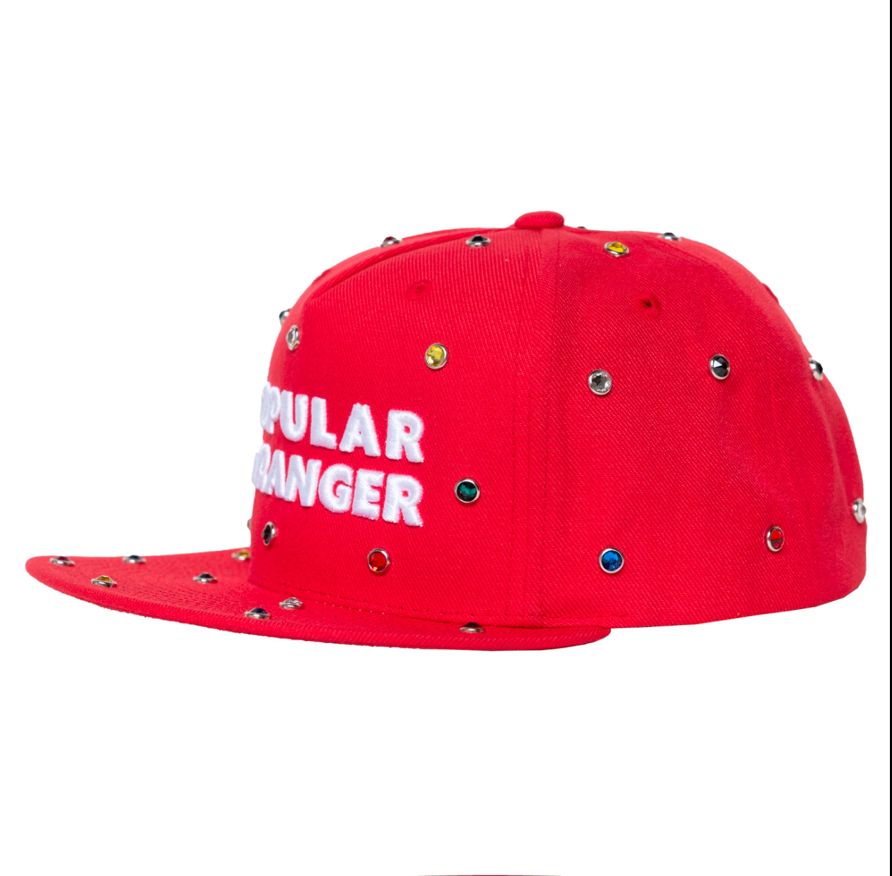Popular Stranger Bejeweled Hat (Red)