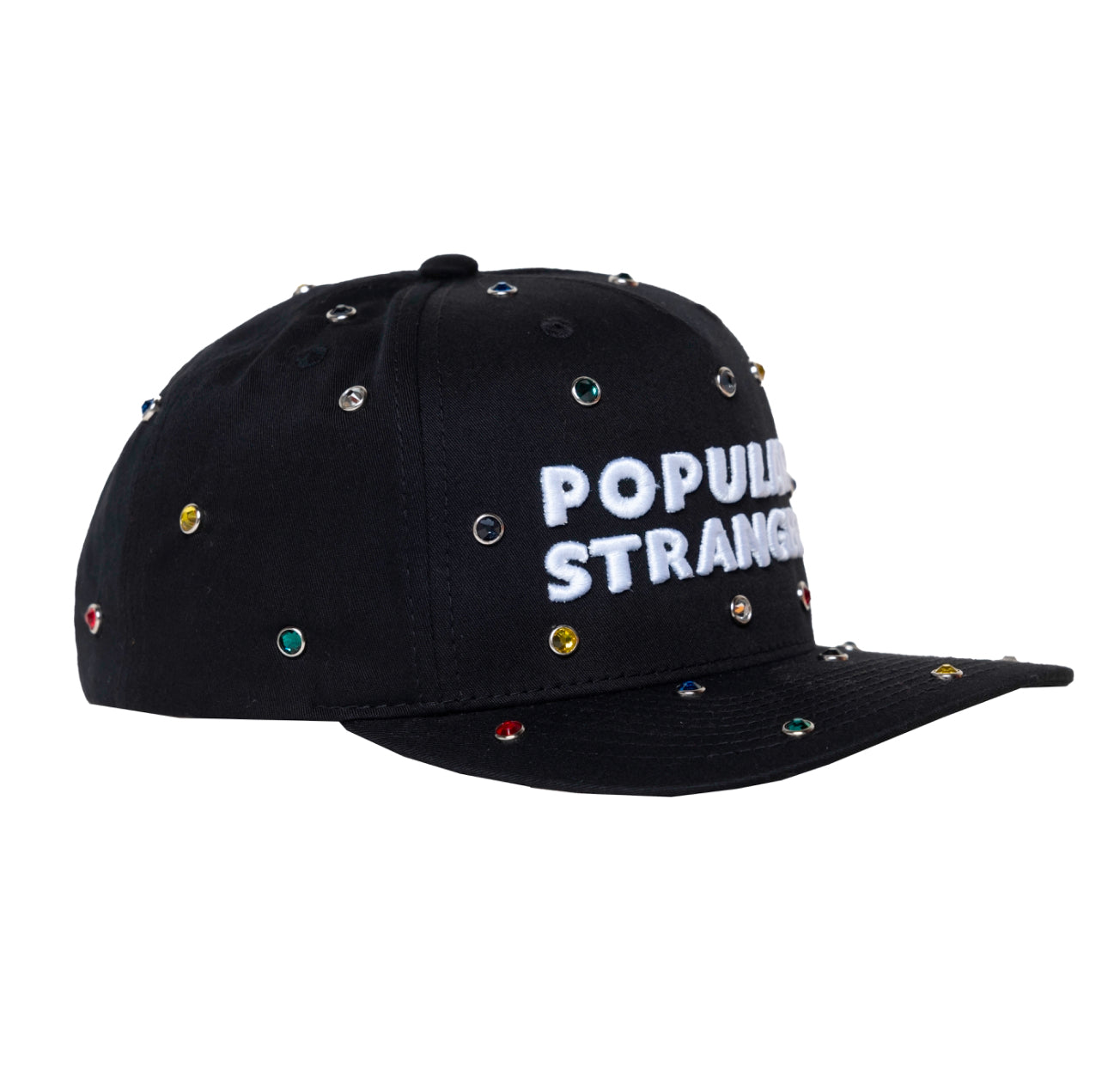 Popular Stranger Bejeweled Hat (Black)